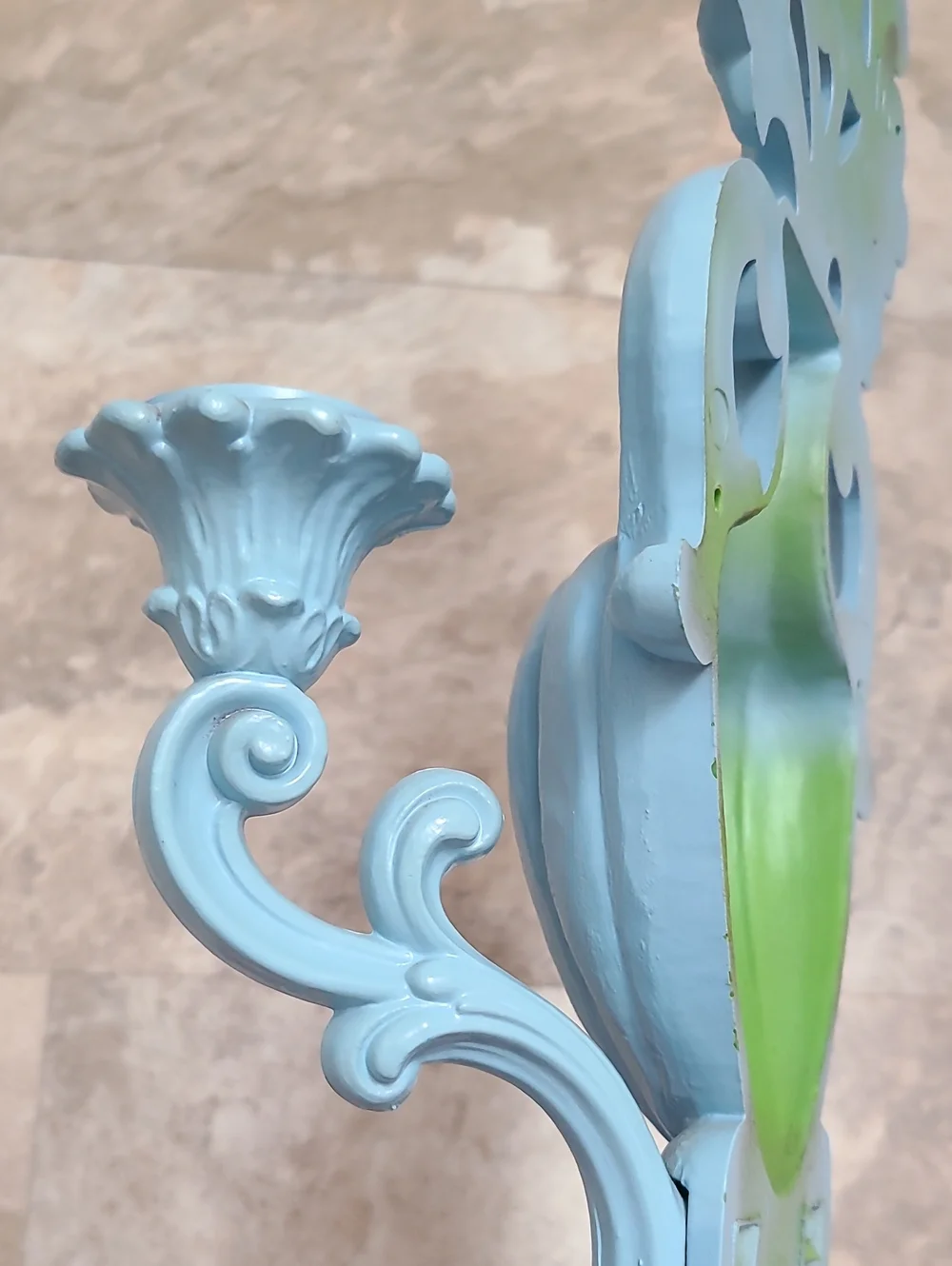Vintage 1965 Homco Double Candle Wall Sconce Urn with Flowers Mid Century